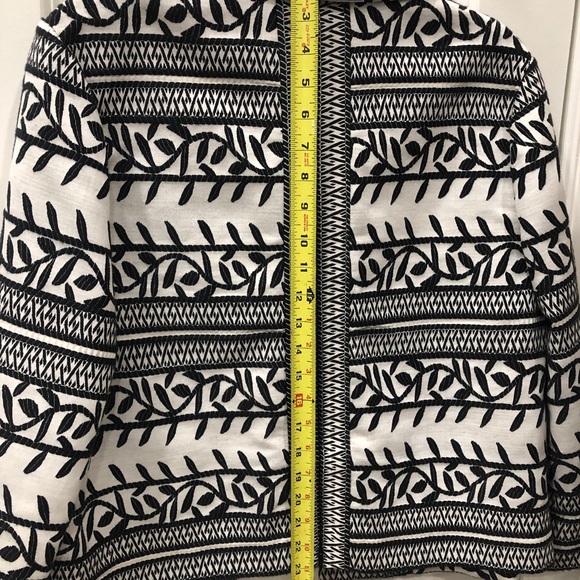 Tory Burch White & Black Jacket Sz 12 - Picture 6 of 7